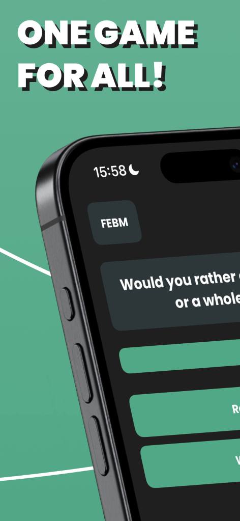 Roved Mockup with the Headline: One game for all!