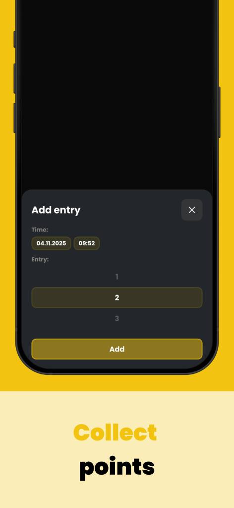 Habit Tracker Nexter with the option to add a new habit entry