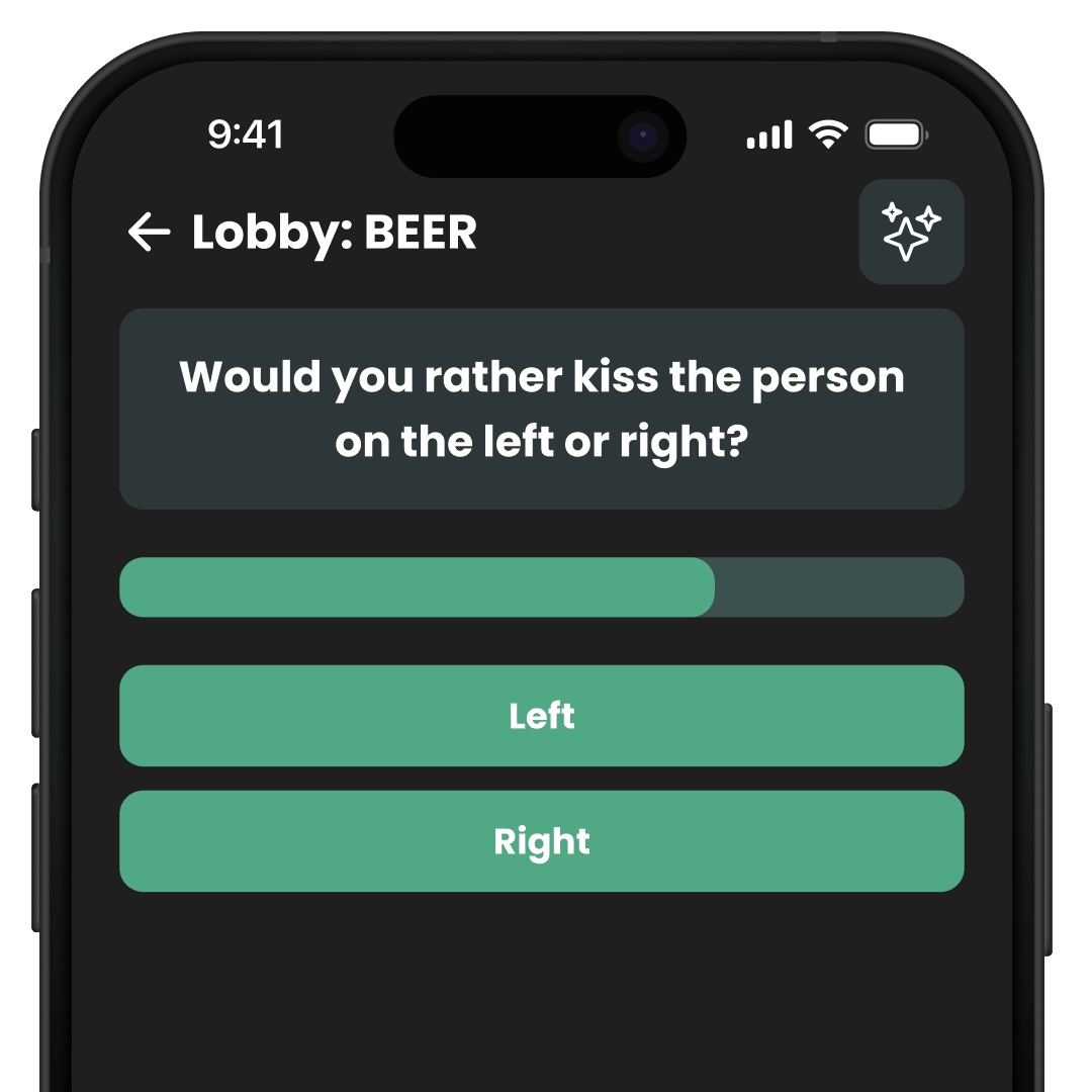 Roved party game app