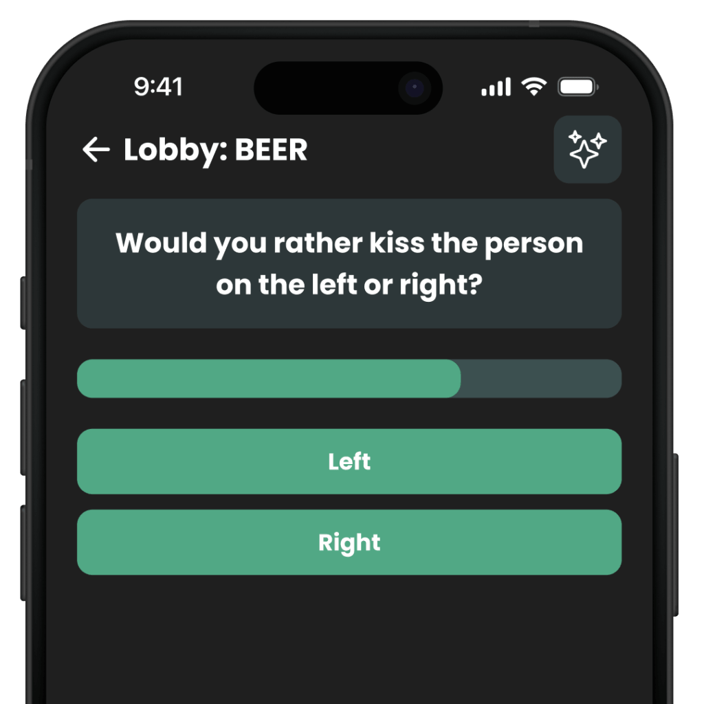 Roved party game app